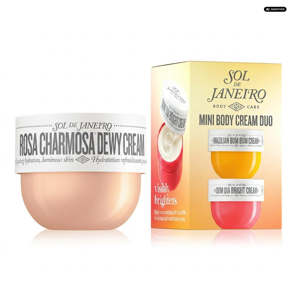 Sol de Janeiro Rosa Charmosa Dewy Cream Mini Body Cream Duo Set