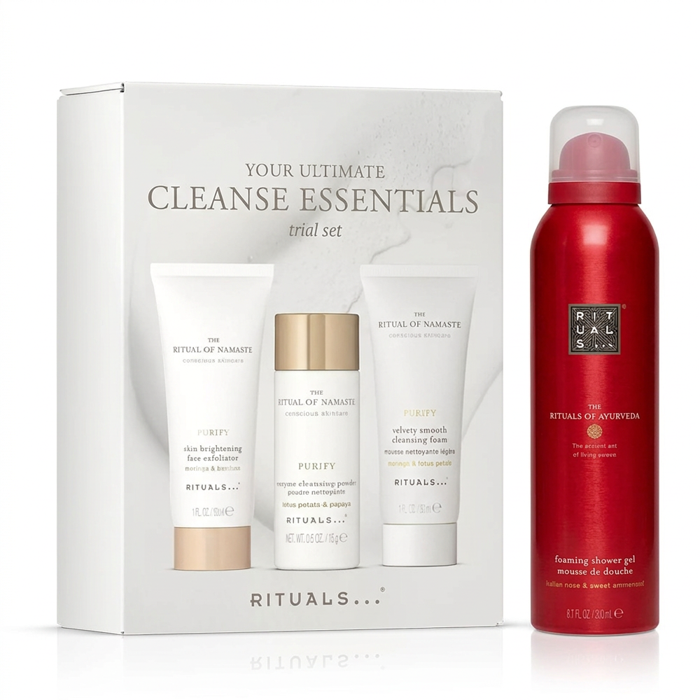 Rituals Namaste Cleanse und Ayurveda Duschschaum Pflege Set