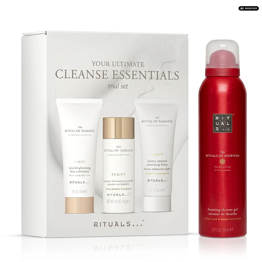 Rituals Namaste Cleanse und Ayurveda Duschschaum Pflege Set