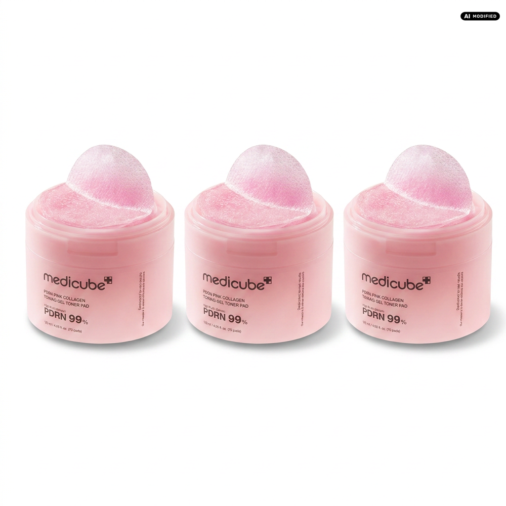 Medicube PDRN Pink Collagen Toning Gel Toner Pad 3er Set