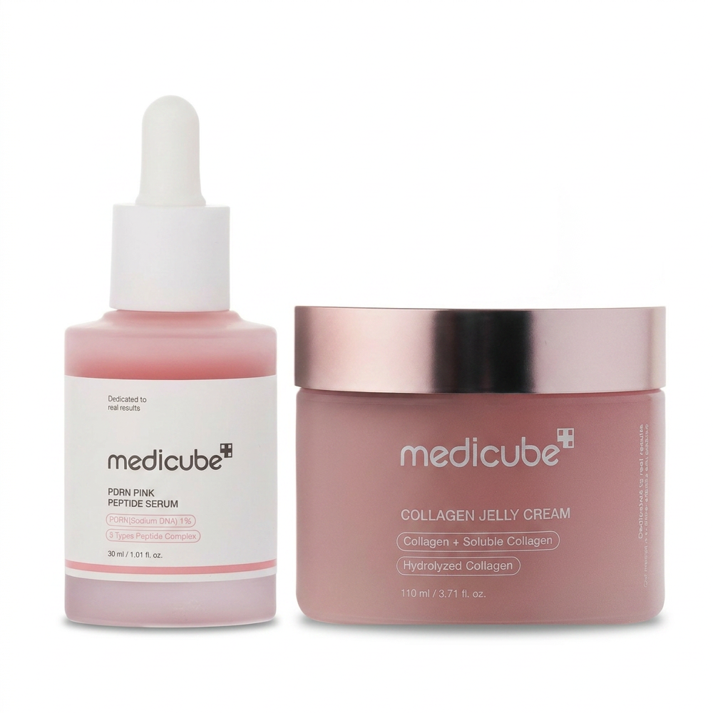 Medicube PDRN Pink Peptide Serum und Collagen Jelly Cream Duo