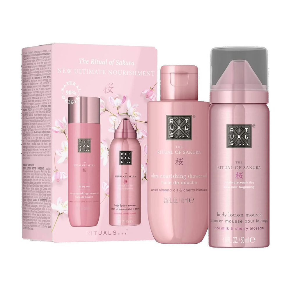 Ritual of Sakura Ultimate Nourishment Set – Duschöl 30 ml & Mousse 30 ml
