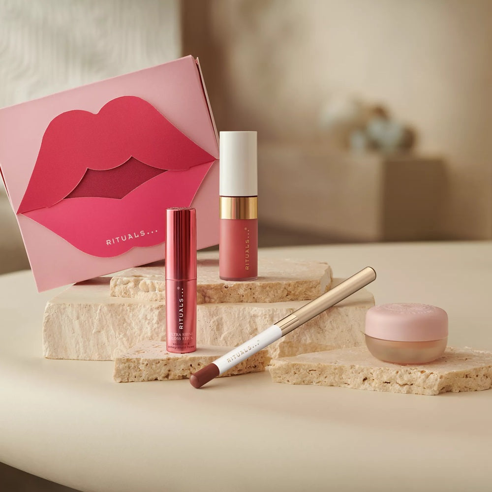 Clean-Girl Glow 4-teiliges Lippen & Rouge Set