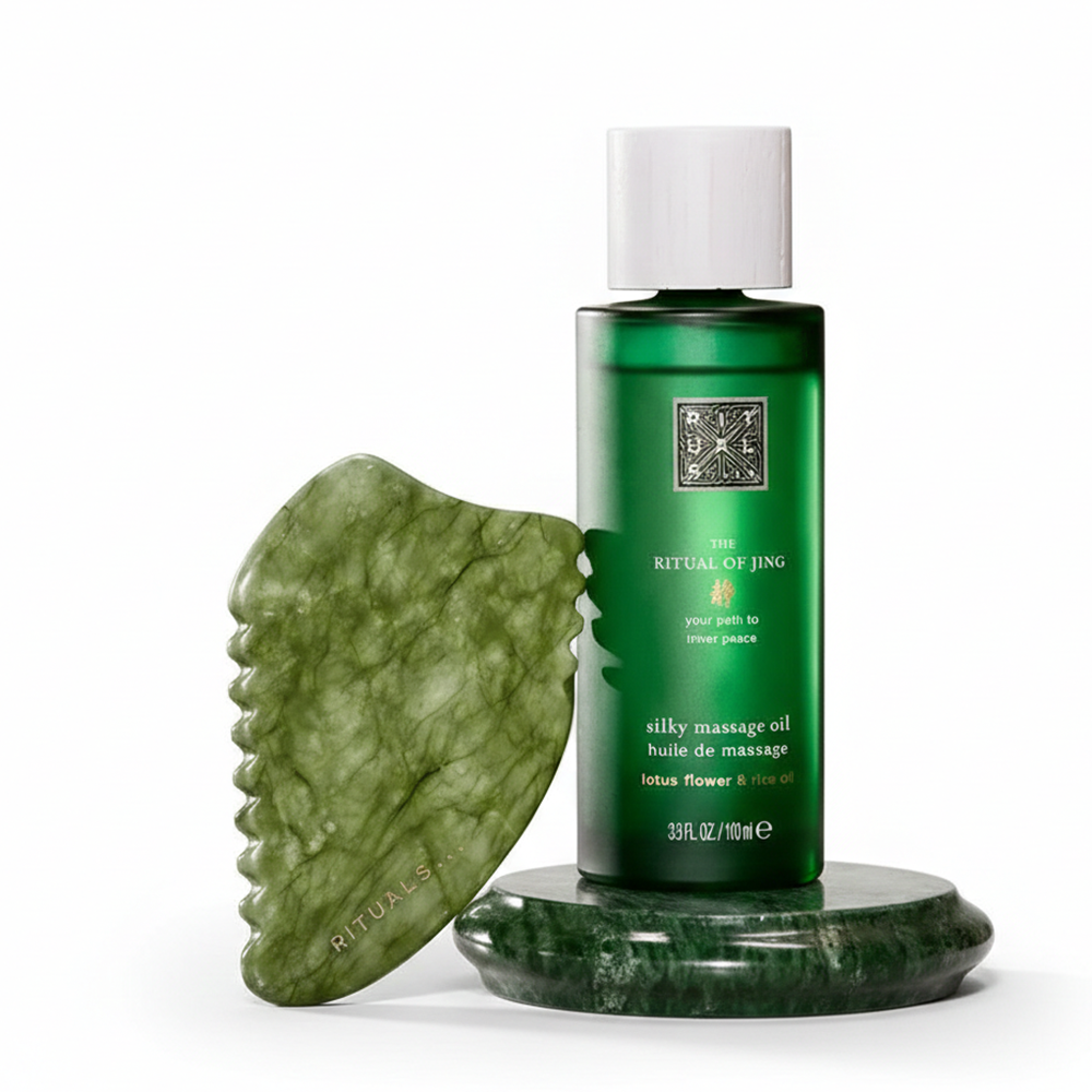 Rituals The Ritual of Jing Gua Sha Stone & Massage Oil Set
