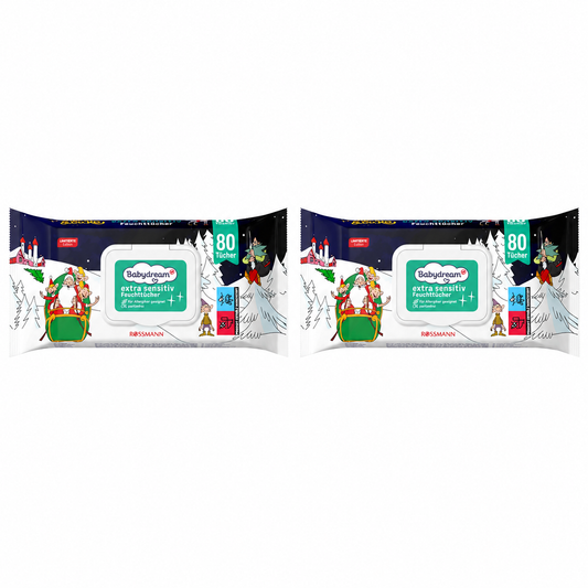 Babydream Extra Sensitiv Feuchttucher 2er Set Design zufällig