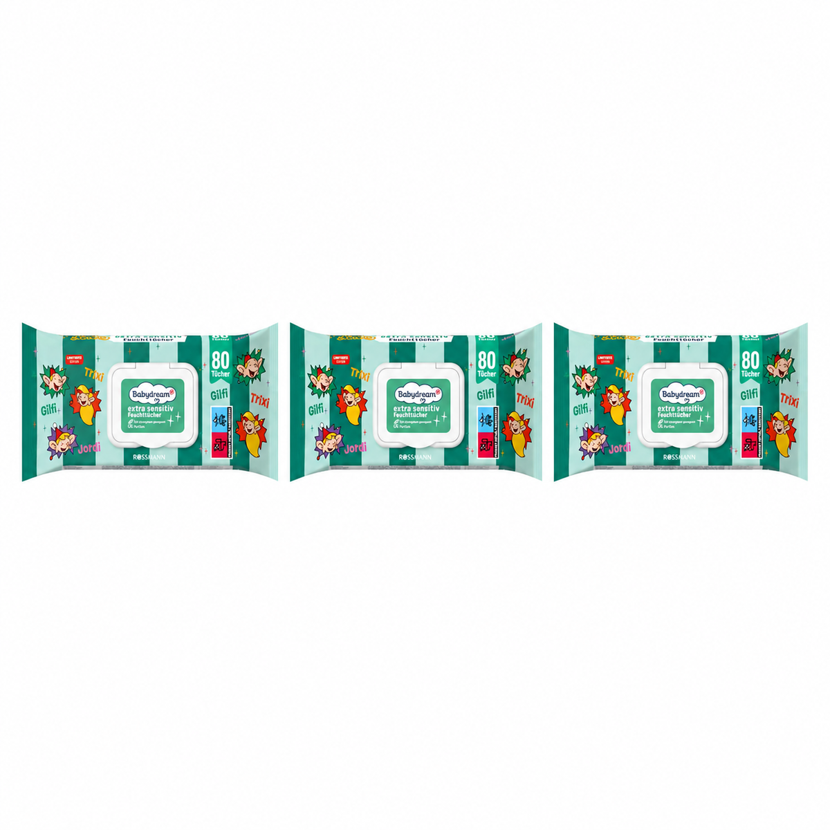 Rossmann Babydream Weihnachtsmann Co. KG Feuchttücher 3er Set