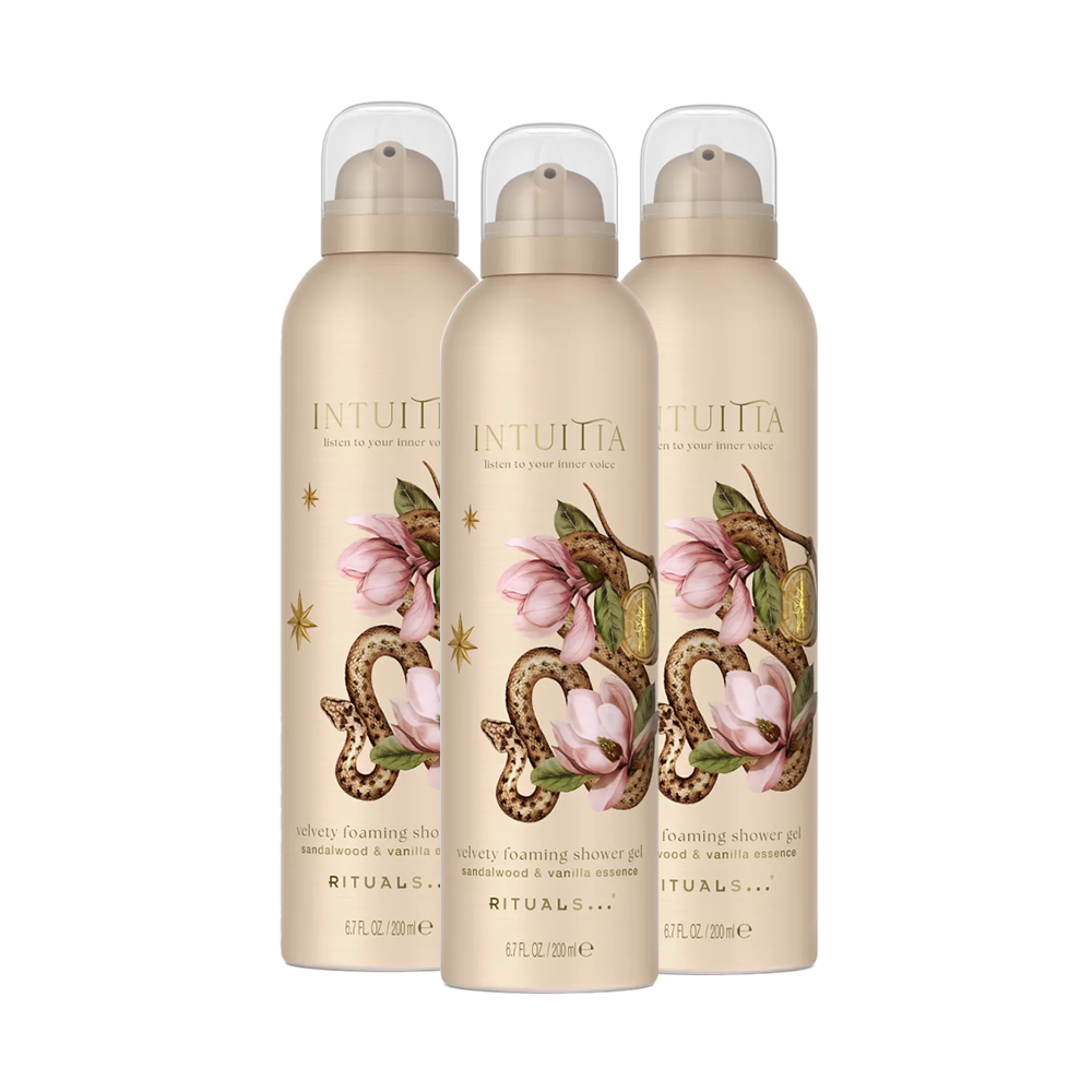 Rituals Intuitia Velvety Foaming Shower Gel 3er Bundle – 3× 200 ml