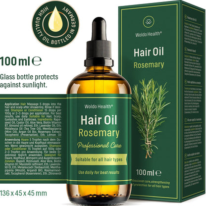 WoldoHealth Rosmarinöl Haaröl für Haare & Kopfhaut 100 ml