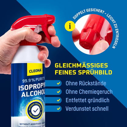Cleona Isopropanol 99,9% Spray 500 ml Reinigungsalkohol