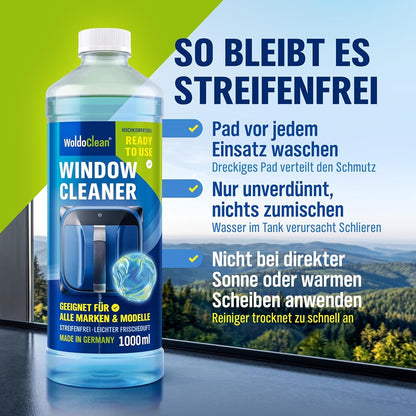 WoldoClean Fensterputzroboter Reinigungslösung 1L