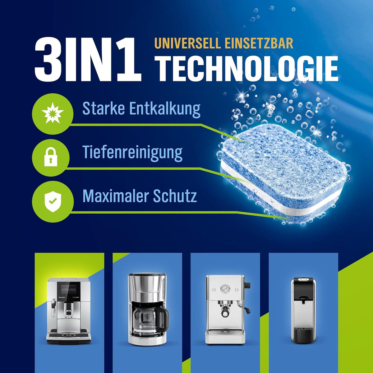 WoldoClean 3in1 Entkalkungstabletten Kaffeevollautomat 65 St.