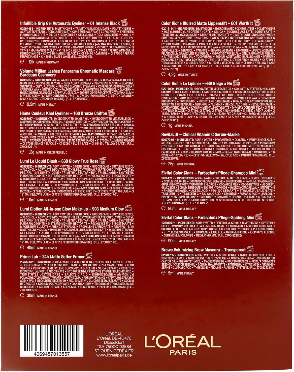 L'Oréal Paris Beauty Adventskalender 2026 12 Tage