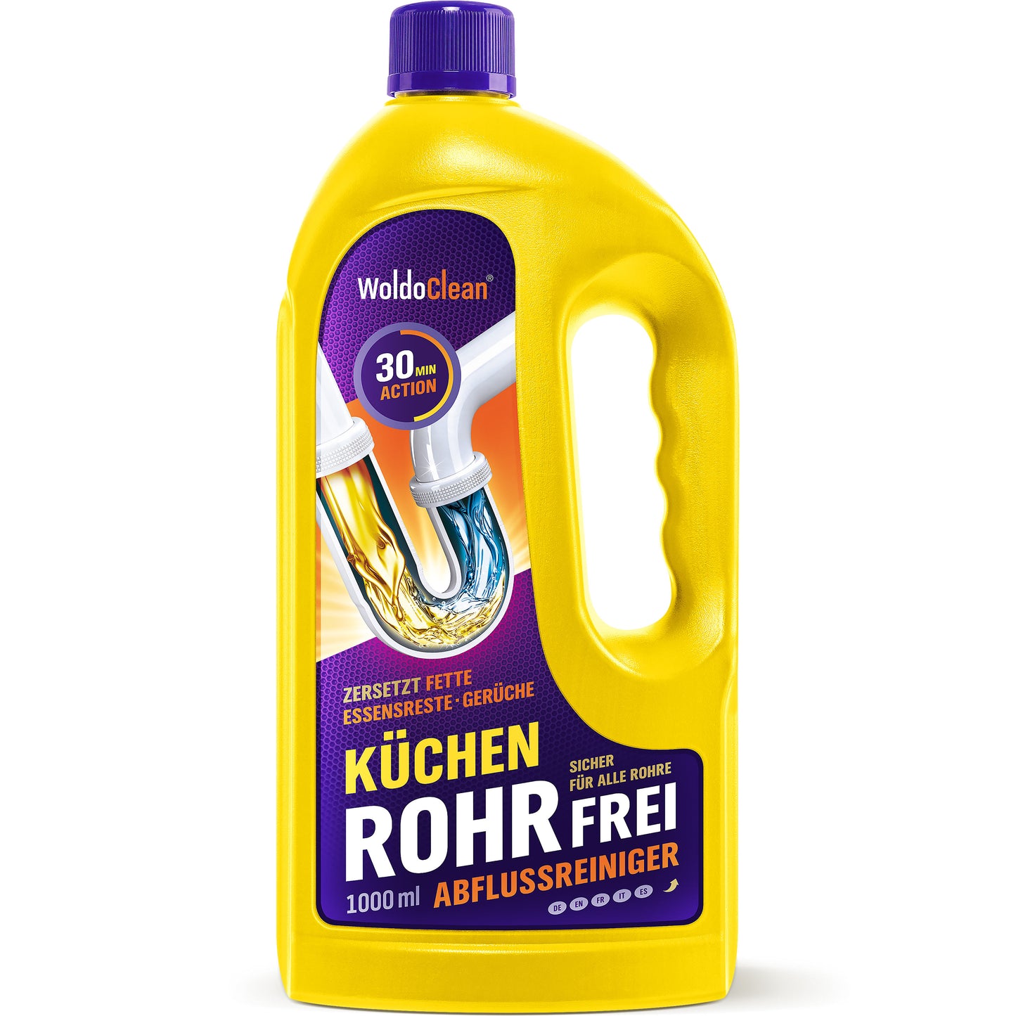 WoldoClean Rohrreiniger Küche Gel 1000ml extra stark