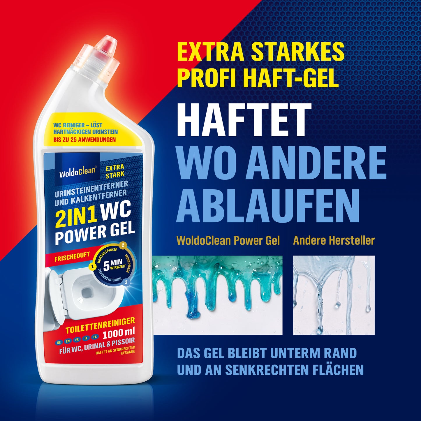 WoldoClean 2in1 Urinsteinentferner Gel 1L Frischduft