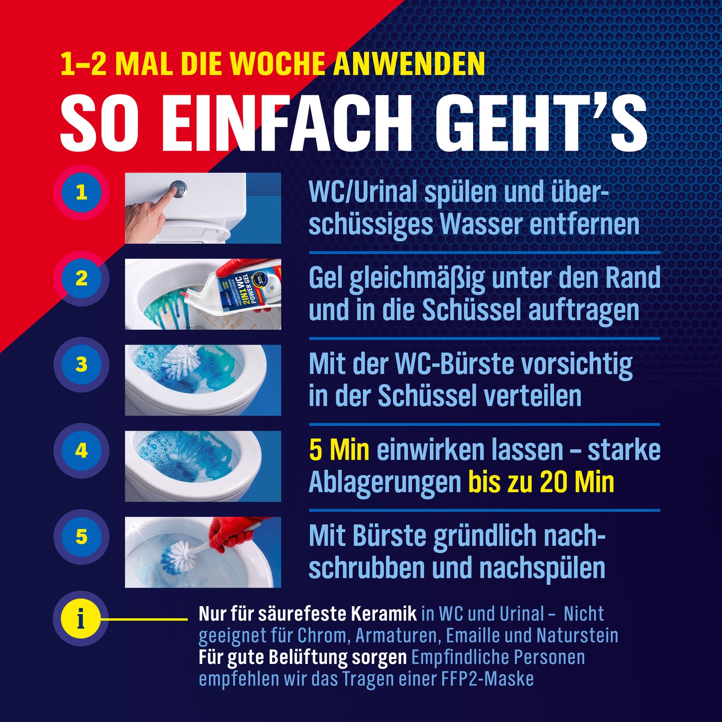 WoldoClean 2in1 Urinsteinentferner Gel 1L Frischduft