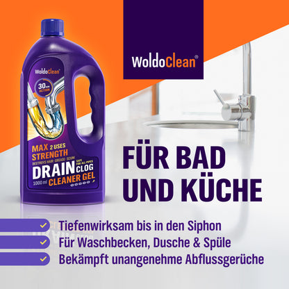 Woldoshop Abflussreiniger Abflussfrei Flüssig