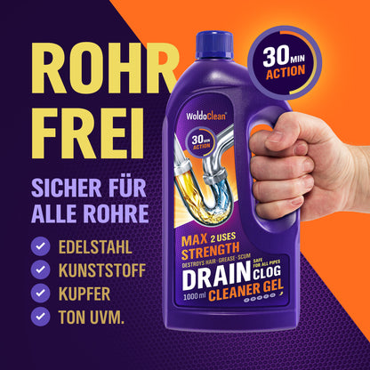 Woldoshop Abflussreiniger Abflussfrei Flüssig