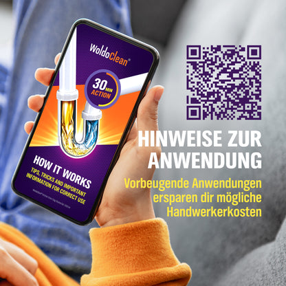 WoldoClean Rohrreiniger Küche Gel 1000ml extra stark