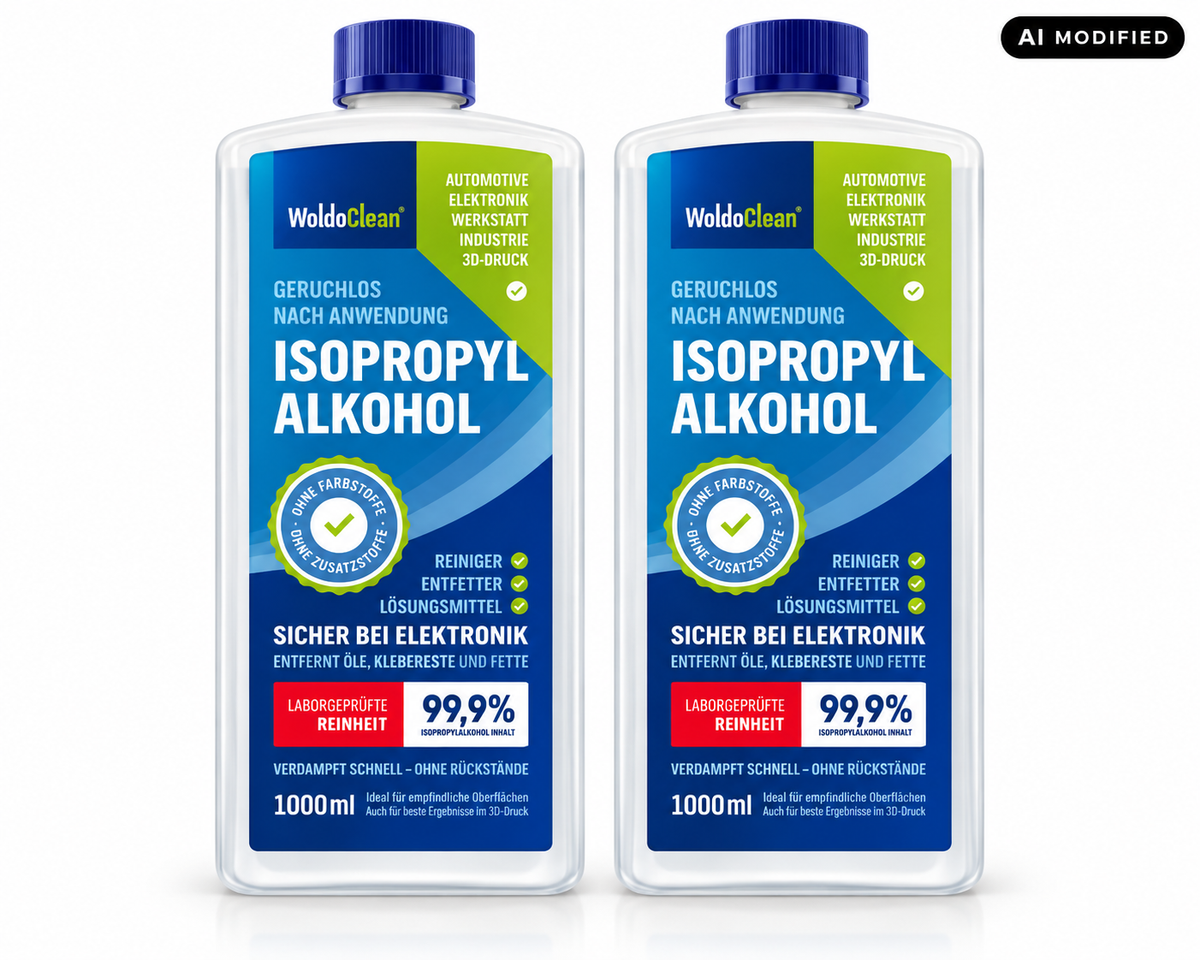 WoldoClean Isopropanol 99,9% Reinigungsalkohol 2er Set