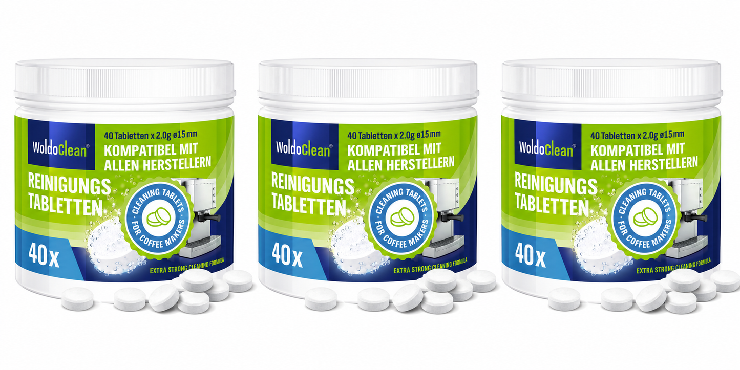 WoldoClean Reinigungstabletten Kaffeemaschine 3er Set