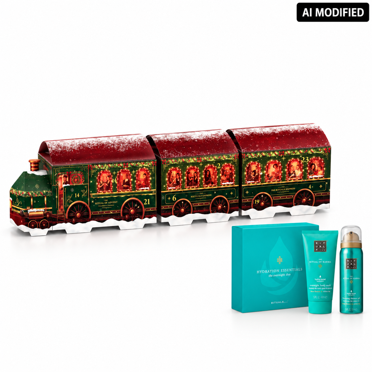 Rituals Premium Adventskalender 2026 Zug-Display mit Karma Shower Gel