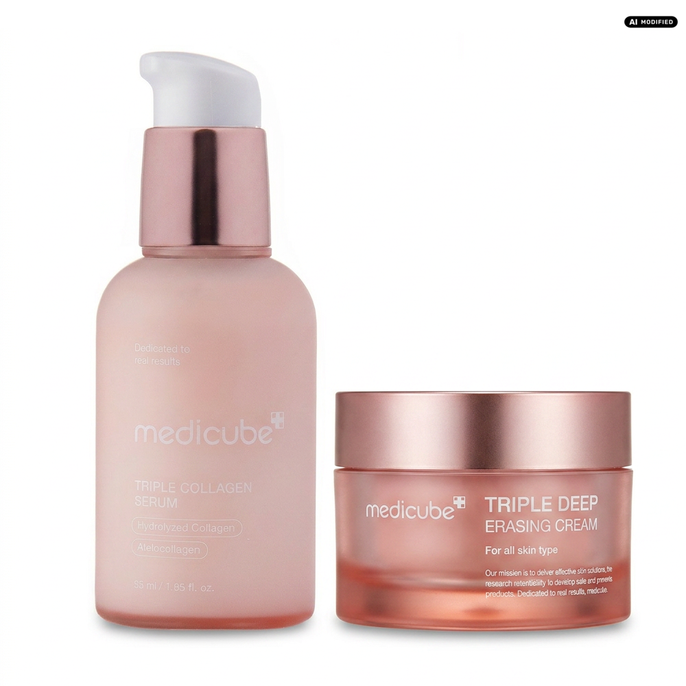 Medicube Triple Collagen Serum und Cream Pflege Duo