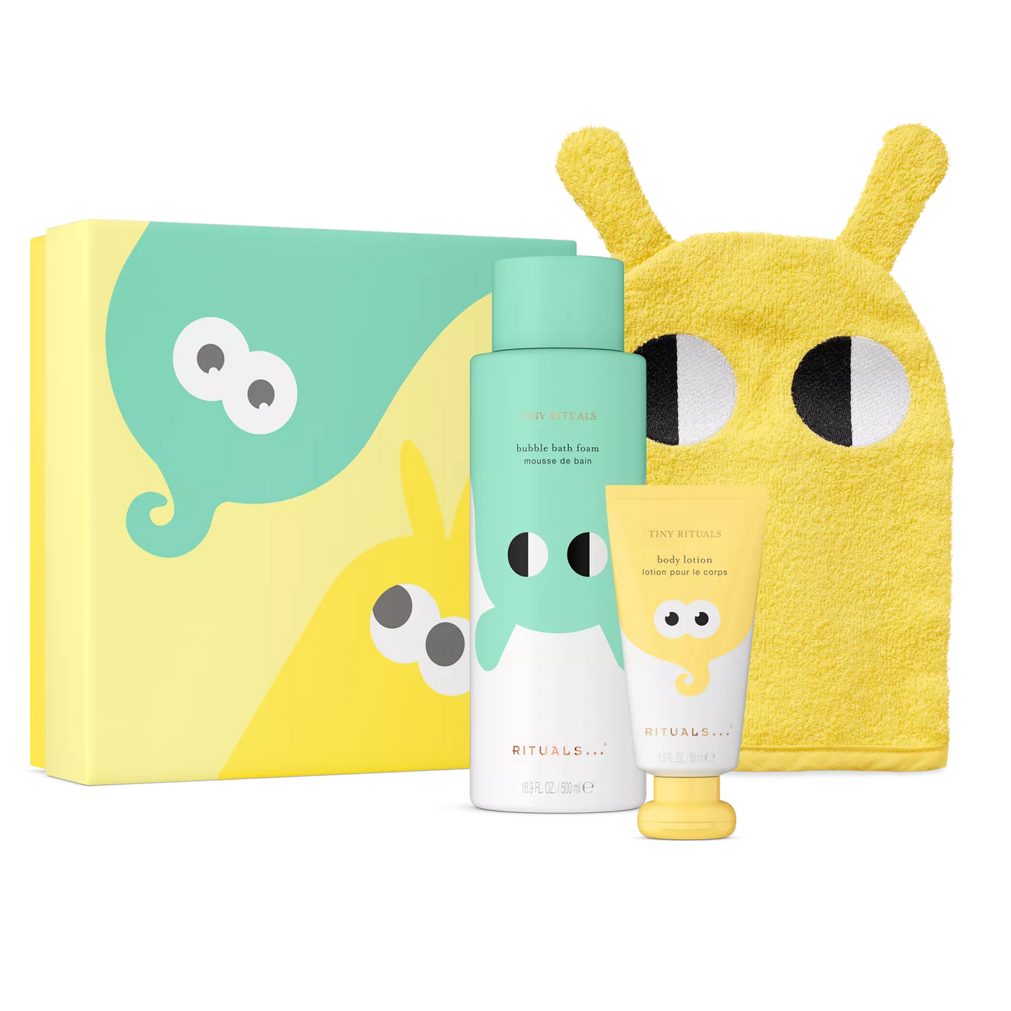 Verspielte Babypflege Set Badeschaum & Lotion