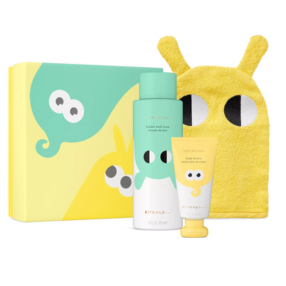 Verspielte Babypflege Set Badeschaum & Lotion
