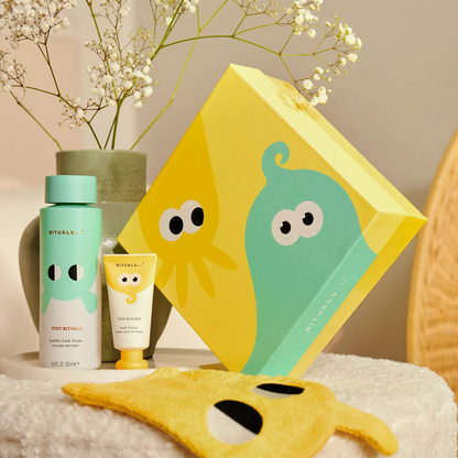 Verspielte Babypflege Set Badeschaum & Lotion