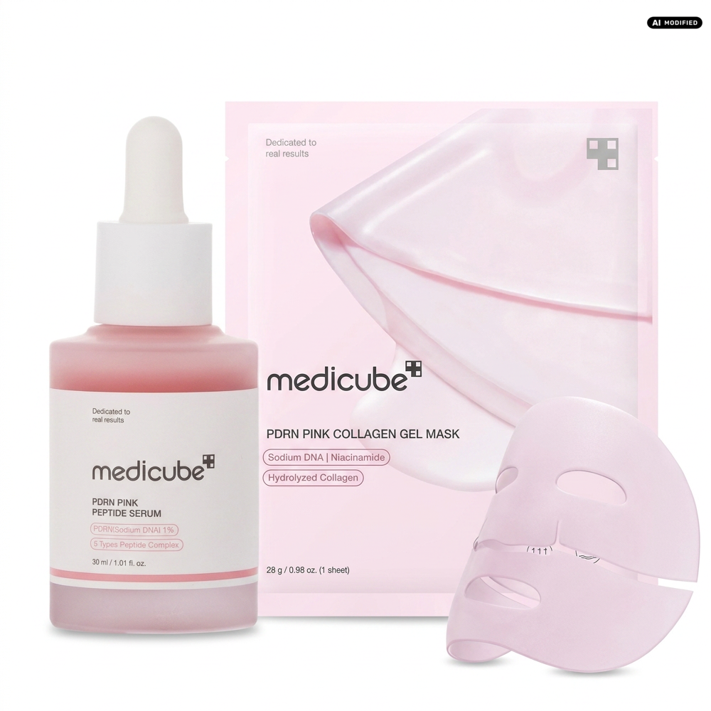 Medicube PDRN Pink Serum und Collagen Maske Duo