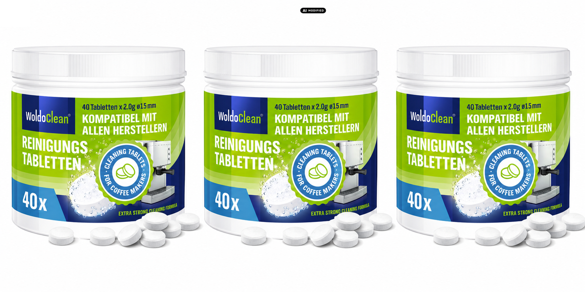 WoldoClean Reinigungstabletten Kaffeemaschine 3er Set