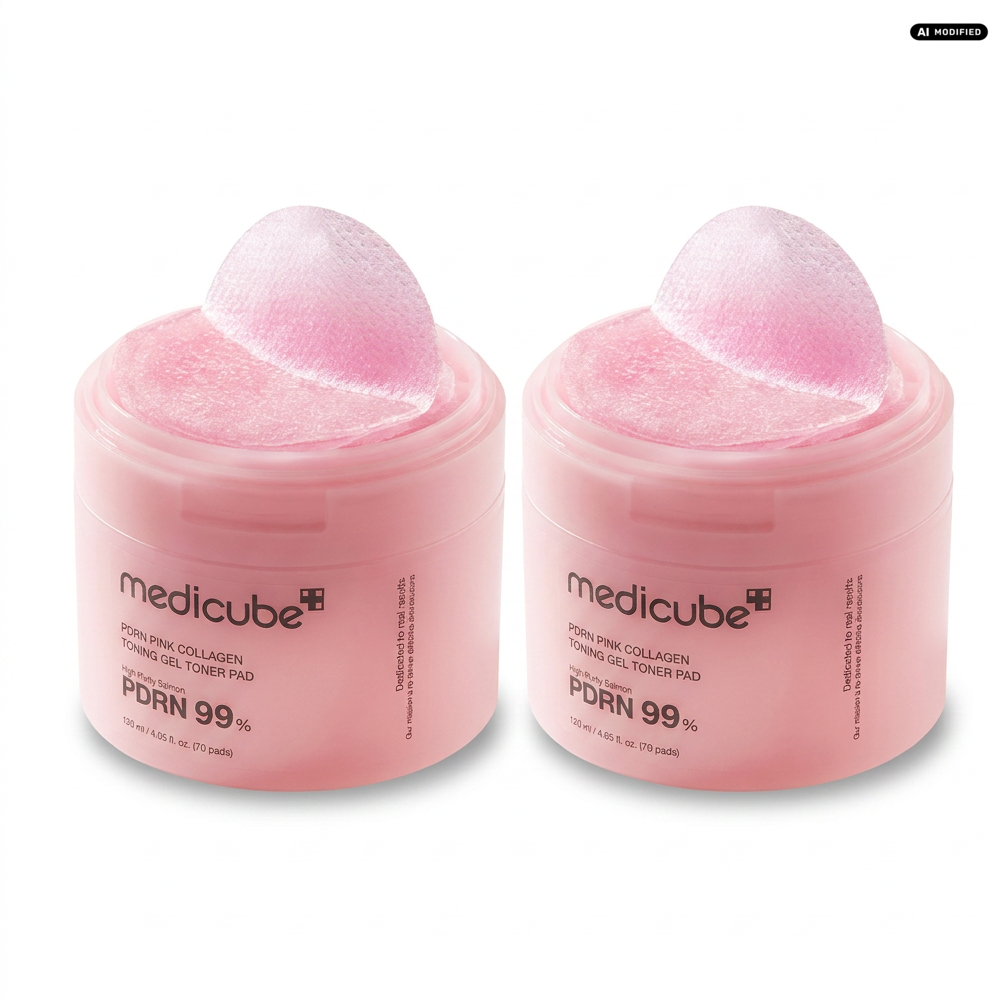 Medicube PDRN Pink Collagen Toning Gel Toner Pad 2er Set