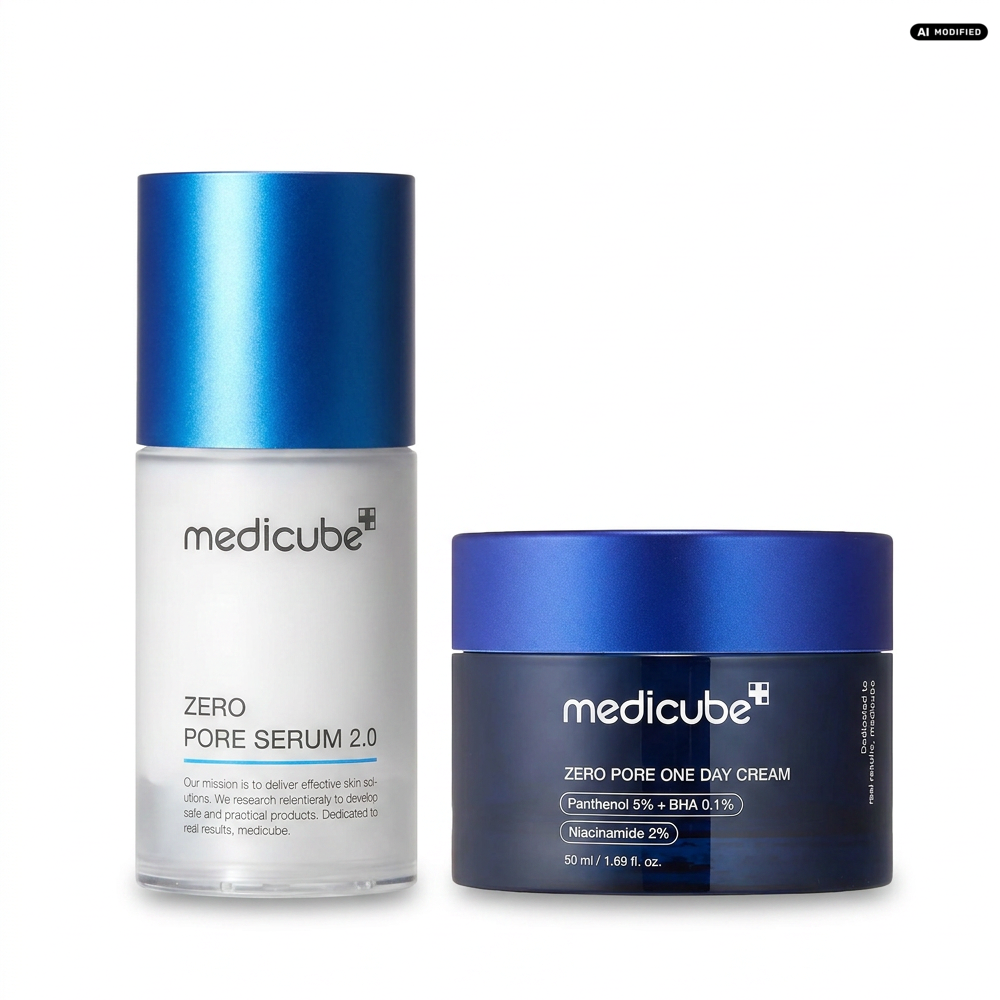 Medicube Zero Pore Serum und One Day Cream Pflege Duo