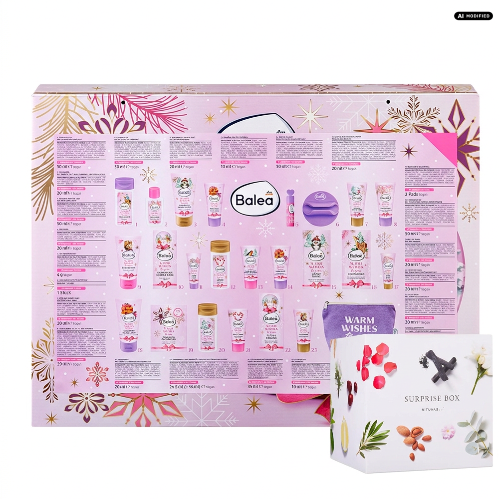 Balea Adventskalender 2026 Warm Wishes mit Rituals Surprise Box