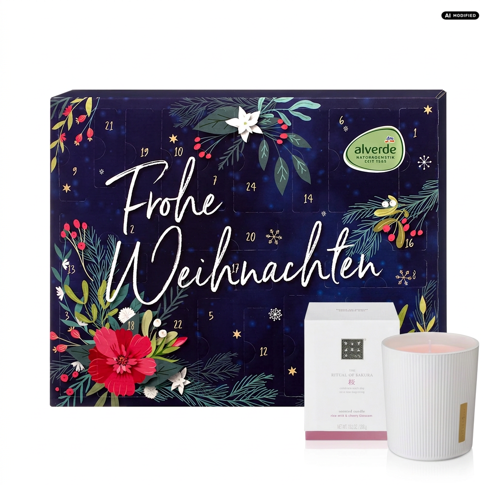 Alverde Naturkosmetik Adventskalender 2026 mit Rituals Duftkerze