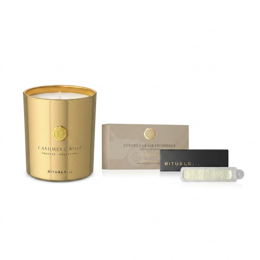 Rituals Cashmere Rose Candle Car Perfume Home Duo