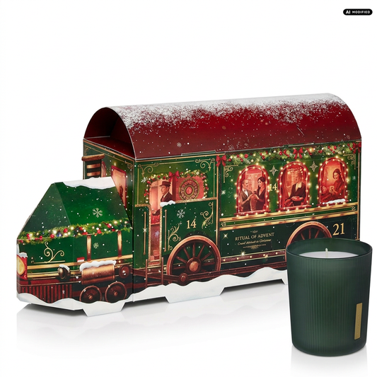 Rituals Premium Adventskalender 2026 Zug Display mit Jing Duftkerze