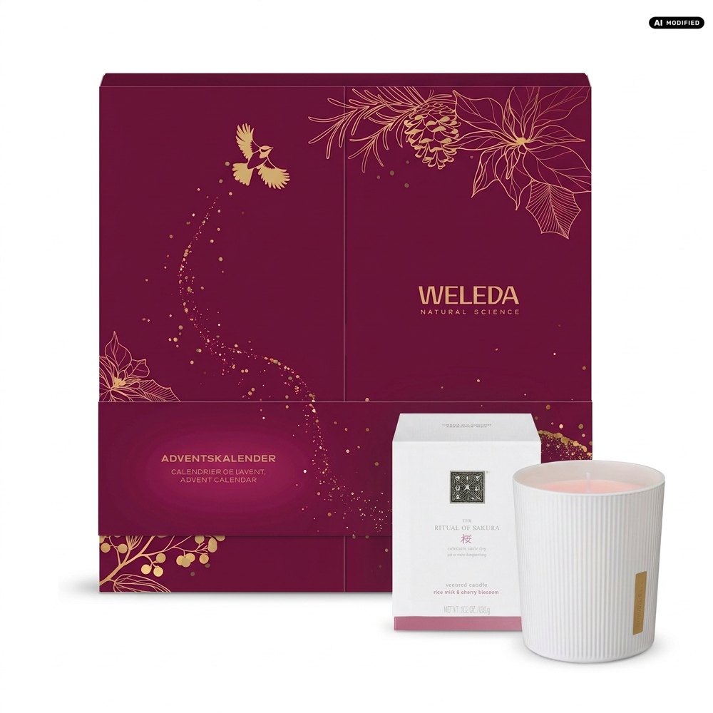 Weleda Adventskalender 2026 Naturkosmetik mit Rituals Duftkerze