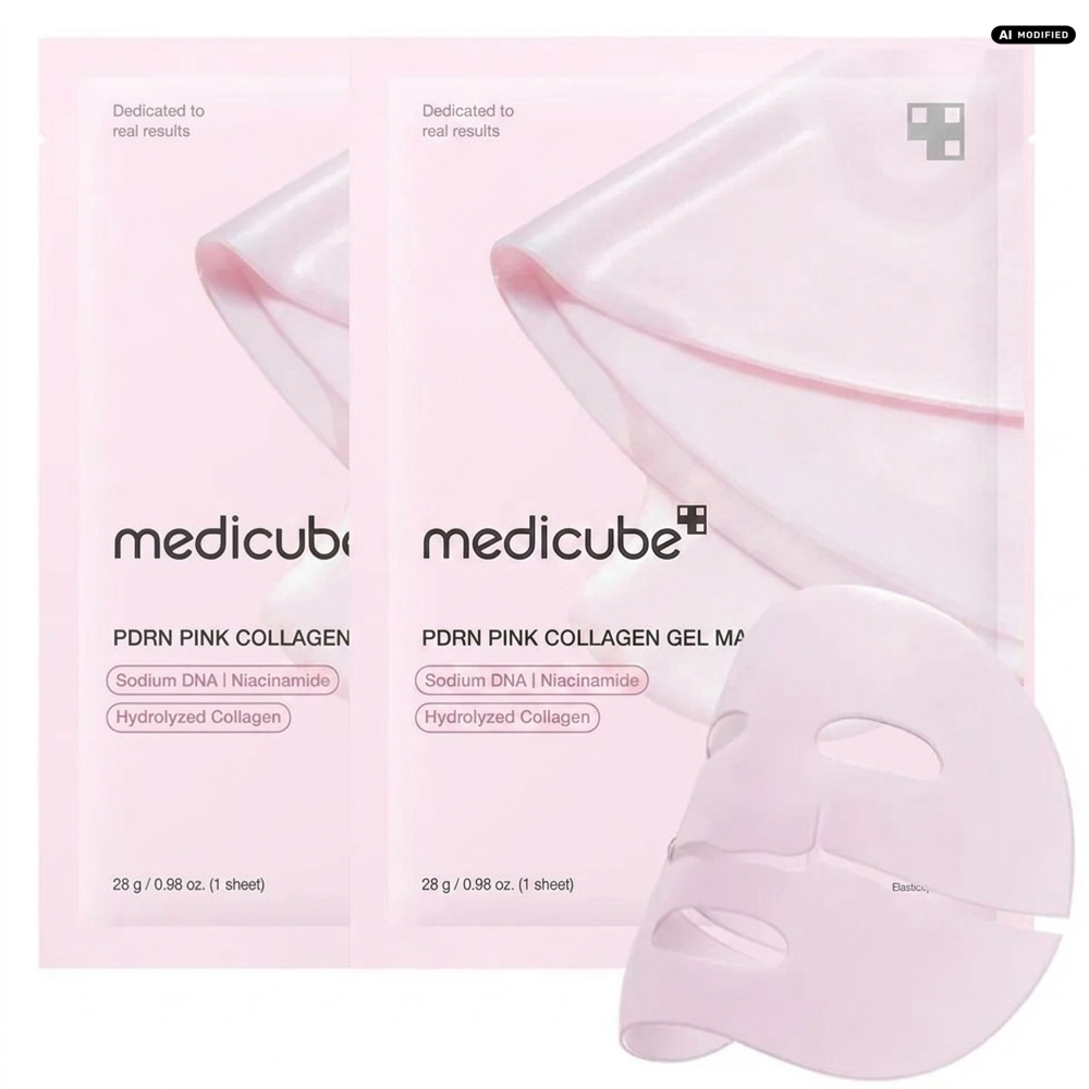 Medicube PDRN Pink Collagen Gel Mask – Gel-Tuchmaske 2er Set