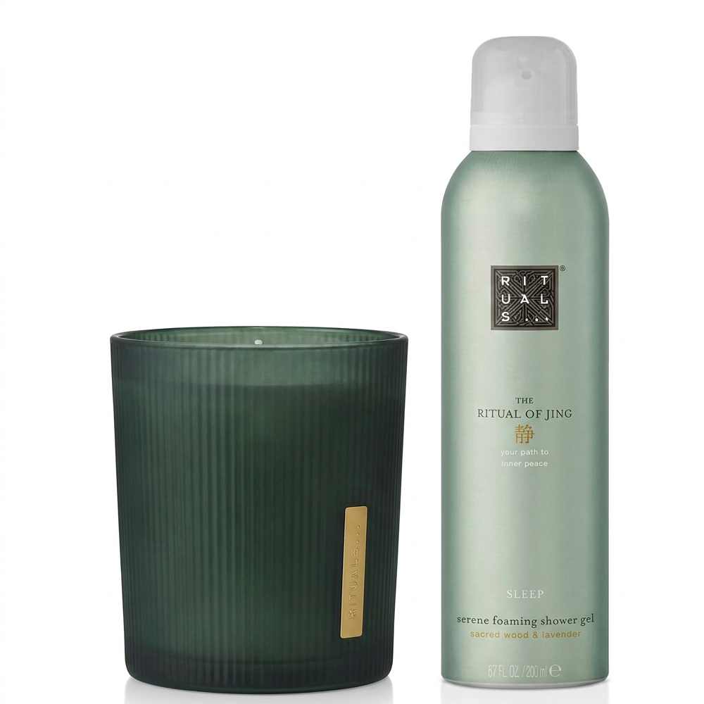 Rituals Jing Pflege und Duft Duo mit Kerze und Duschgel