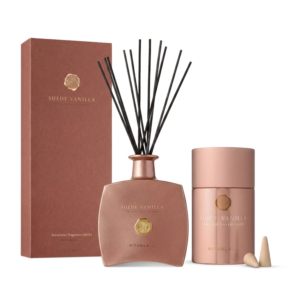 Rituals Suede Vanilla Home Fragrance Duo mit Stäbchen und Räucherkegeln