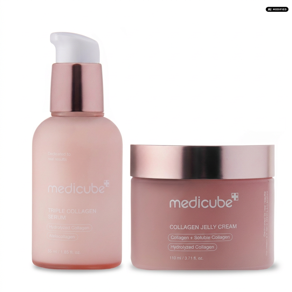 Medicube Triple Collagen Serum und Collagen Jelly Pflege Duo