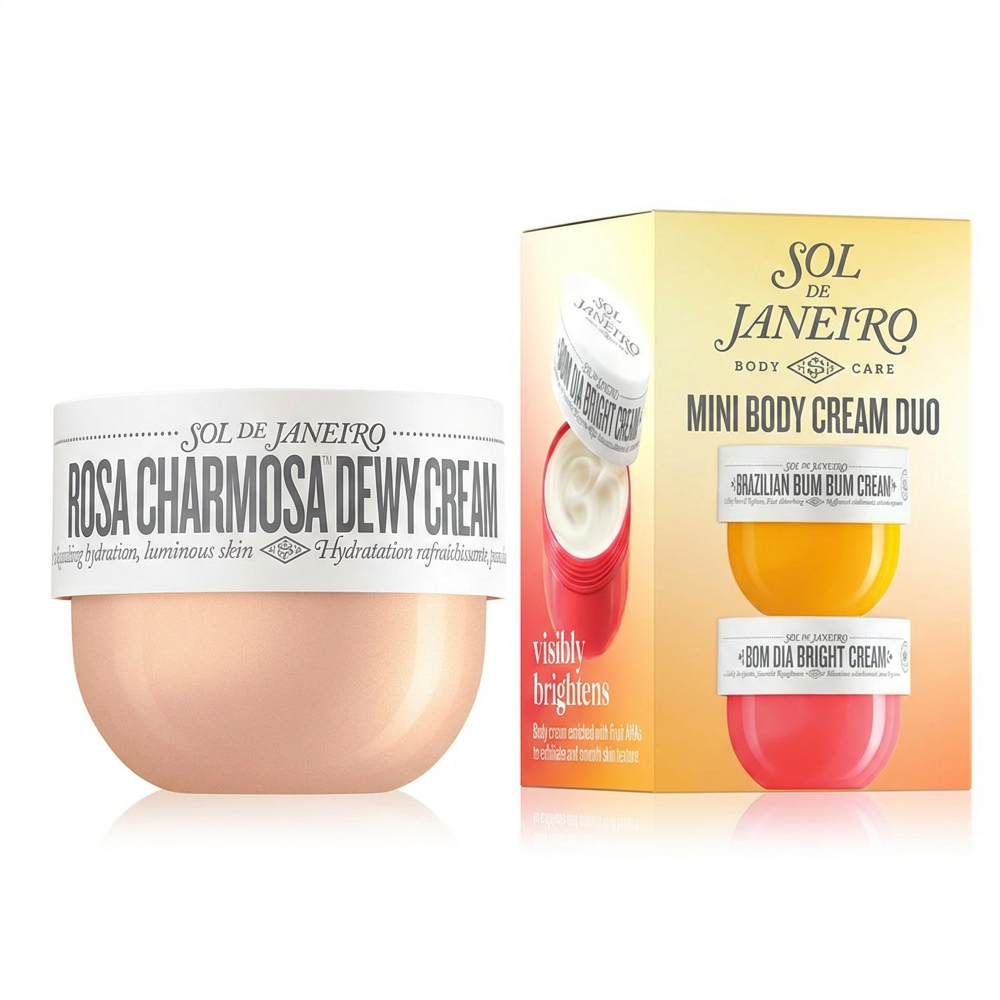 Sol de Janeiro Rosa Charmosa Dewy Cream Mini Body Cream Duo Set
