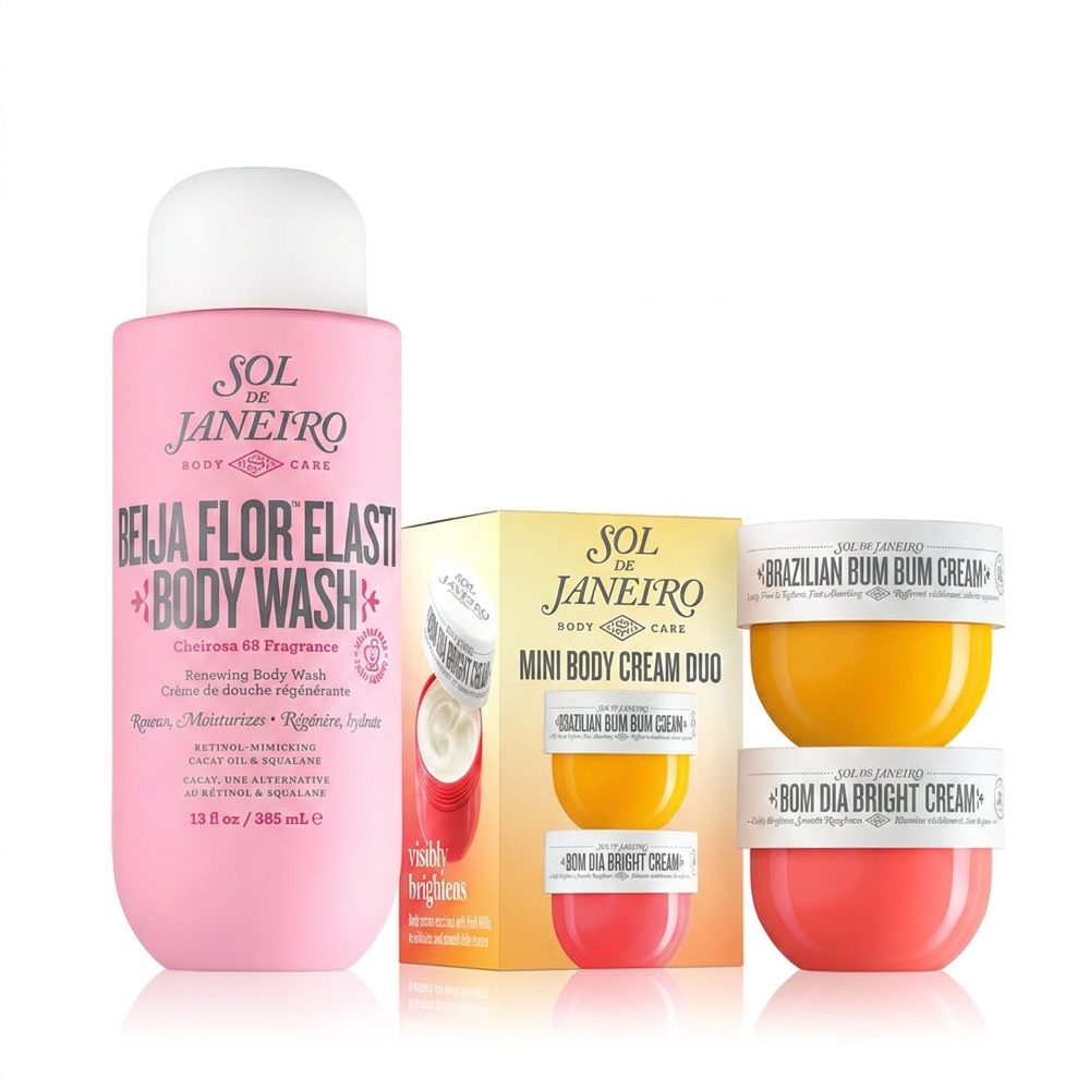 Sol de Janeiro Beija Flor Body Wash und Mini Body Cream Pflege Duo