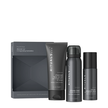 Rituals Homme Trial Set – Duschschaum, Anti‑Perspirant & Gesichtspeeling