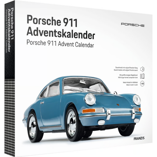 Porsche 911 Adventskalender 2025 Emailleblau – Modellauto 1:43